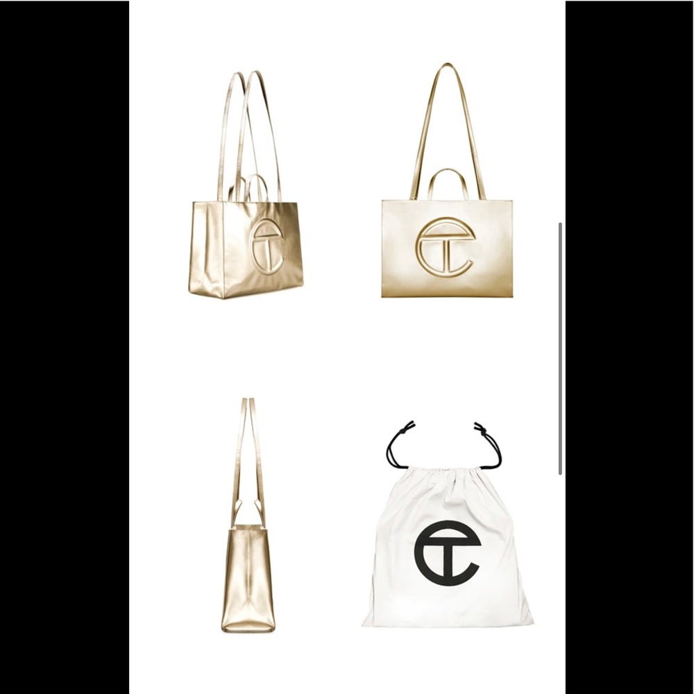 Telfar Large Shopper Gold